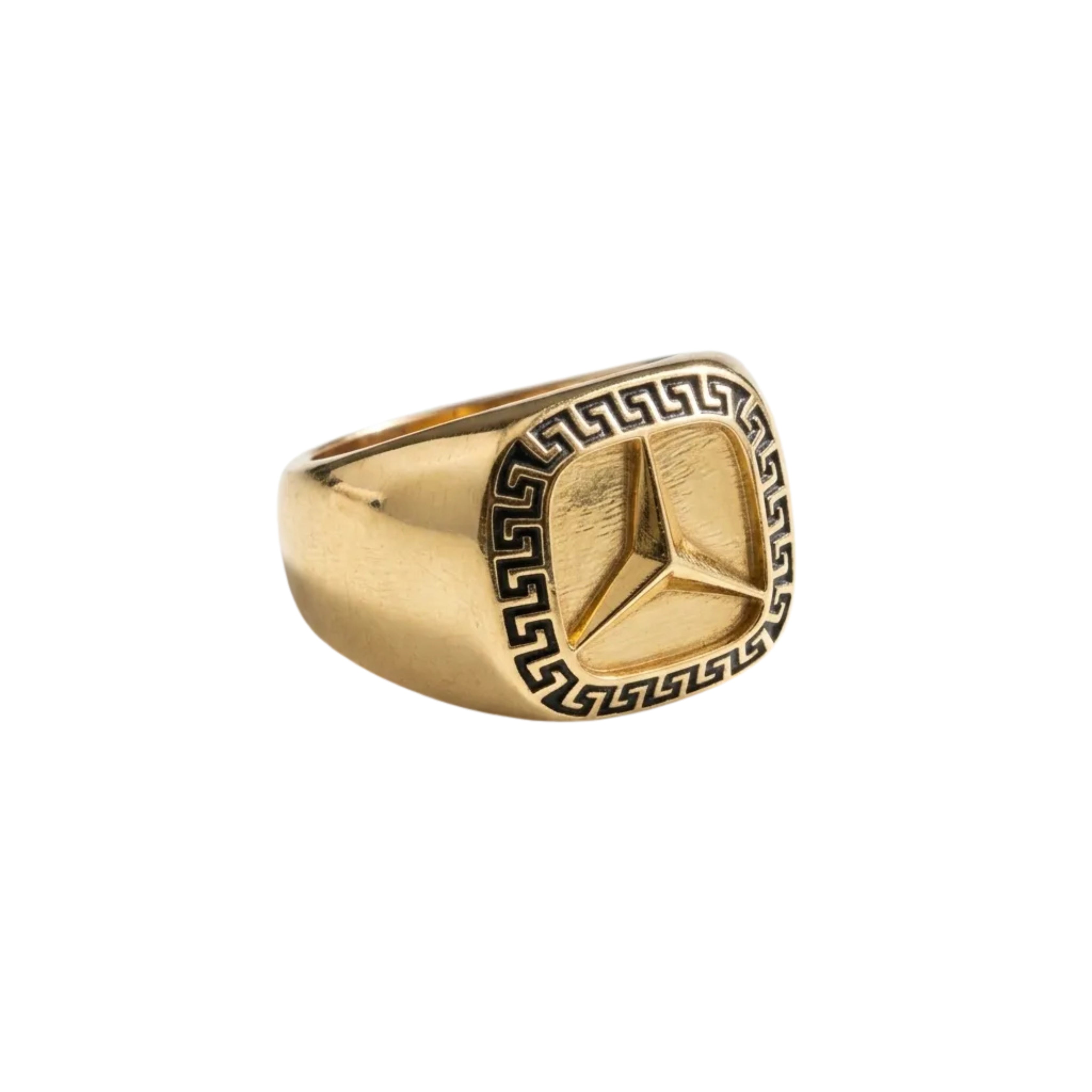 TriStar Elite Geometric Gold Signet Ring