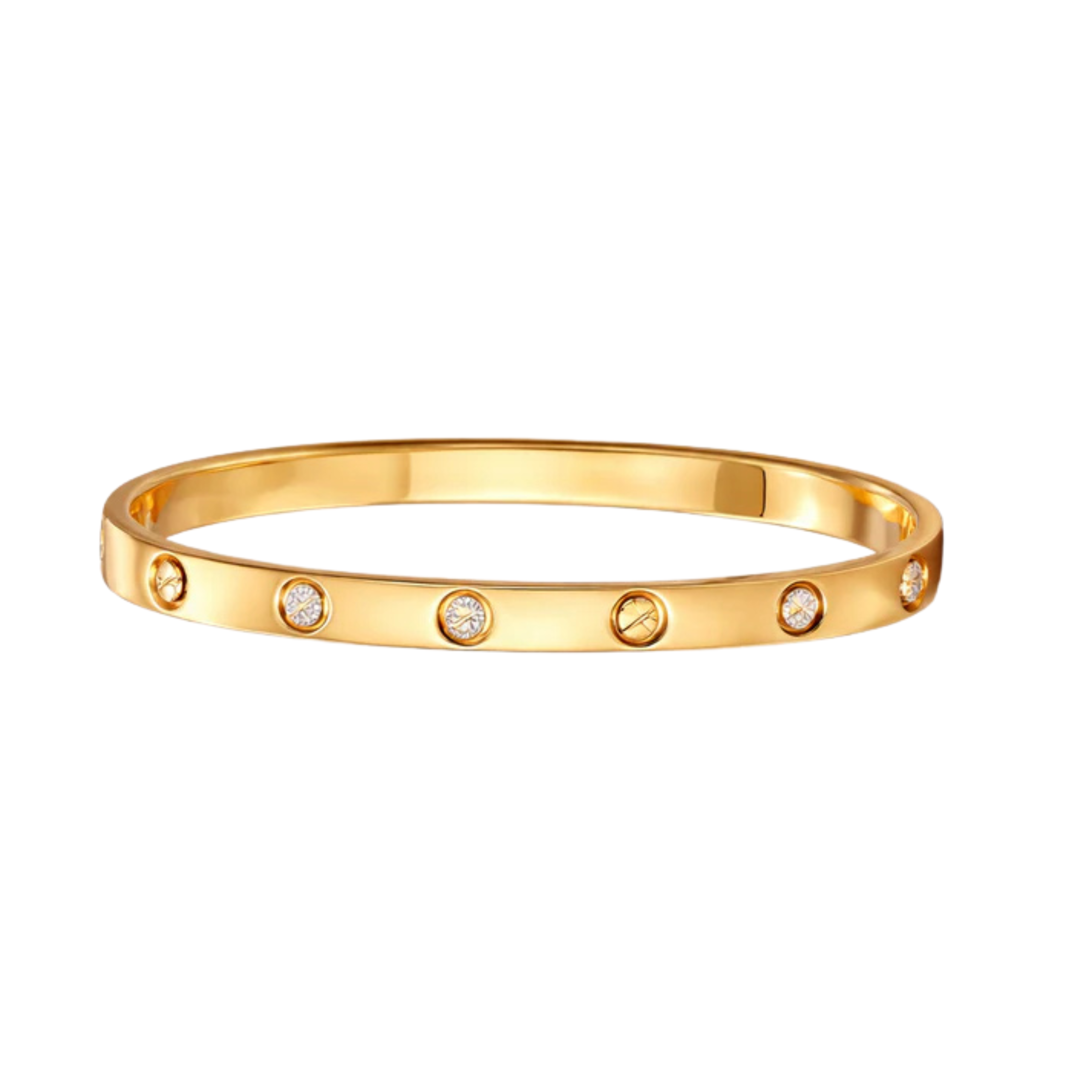 Gold Crystal Stud Bangle