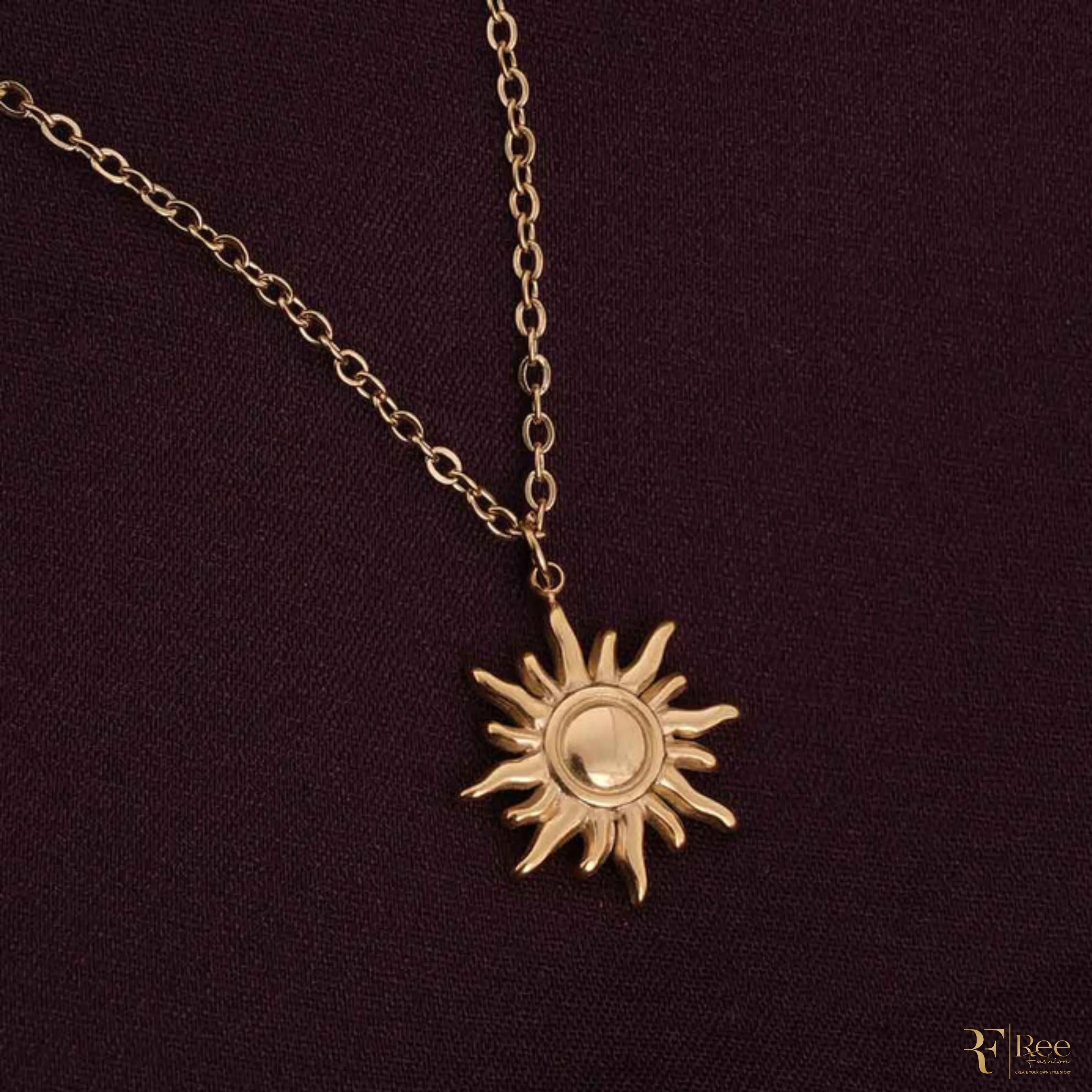 Gold Celestial Sun Pendant