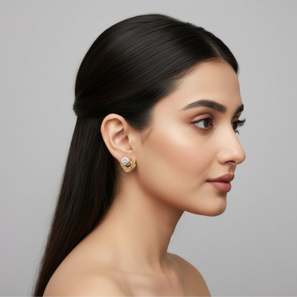 Golden Ember Studs