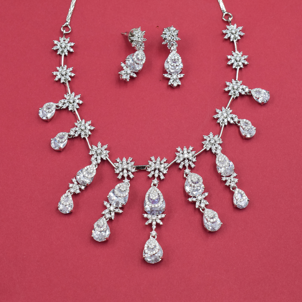 Rosé Snowfall Necklace Set