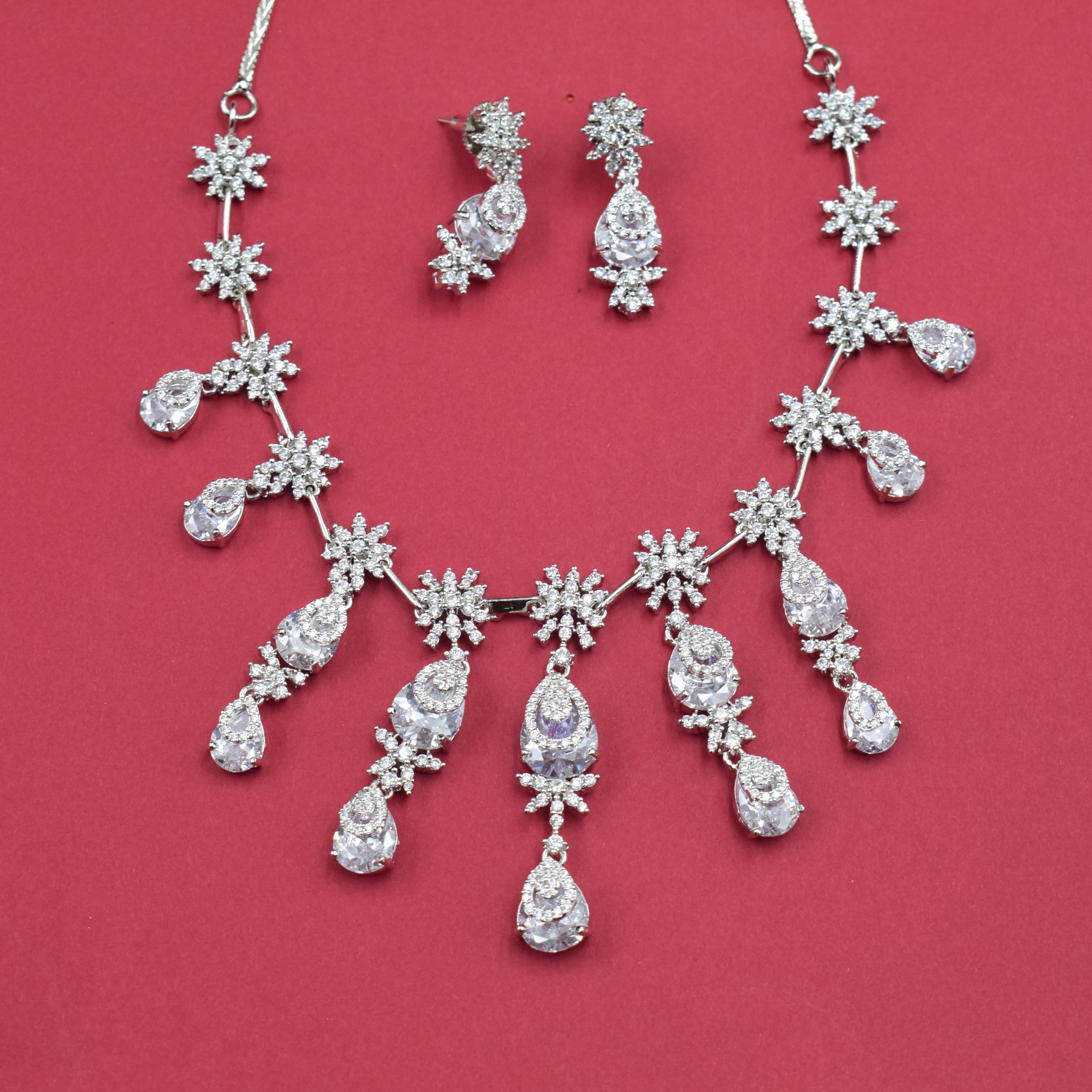 Rosé Snowfall Necklace Set