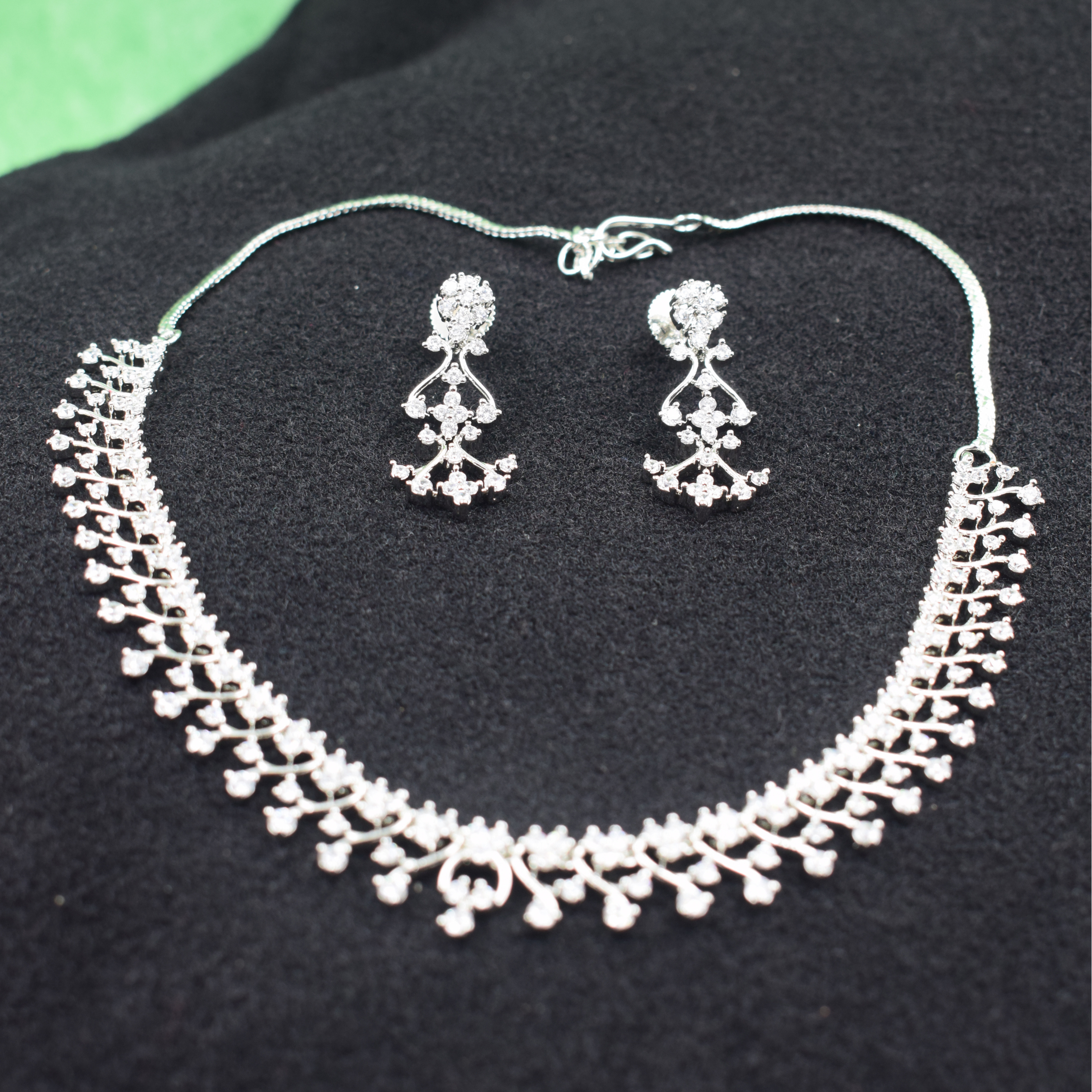 Crystal Vine Grace AD Necklace Set