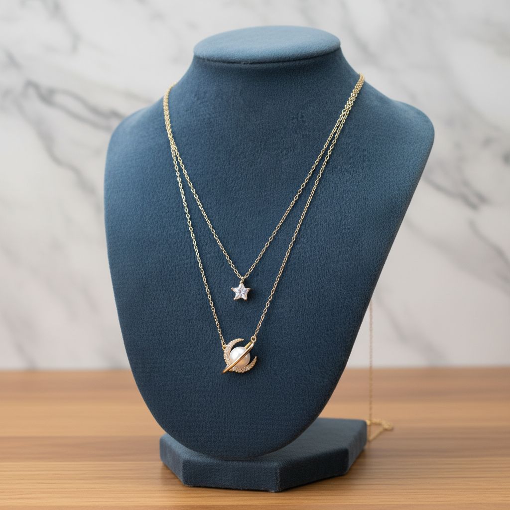 Celestial Moon & Star Pendant