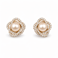 Pearl Blossom Stud Earrings