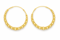 Golden Lattice Hoop Earrings