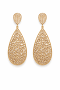Golden Aura Filigree Drop Earrings