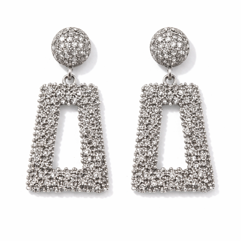 Silver Prism Dazzle Earrings