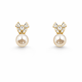 Pearl Blossom Stud Earrings