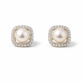 Ivory Halo Pearl Studs