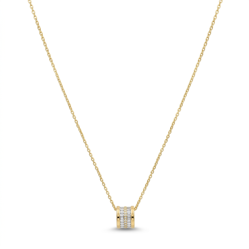 Golden Spark Barrel Pendan