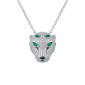 Emerald Gaze Panther Pendant