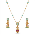 Emerald Jhumka Drop Pendant