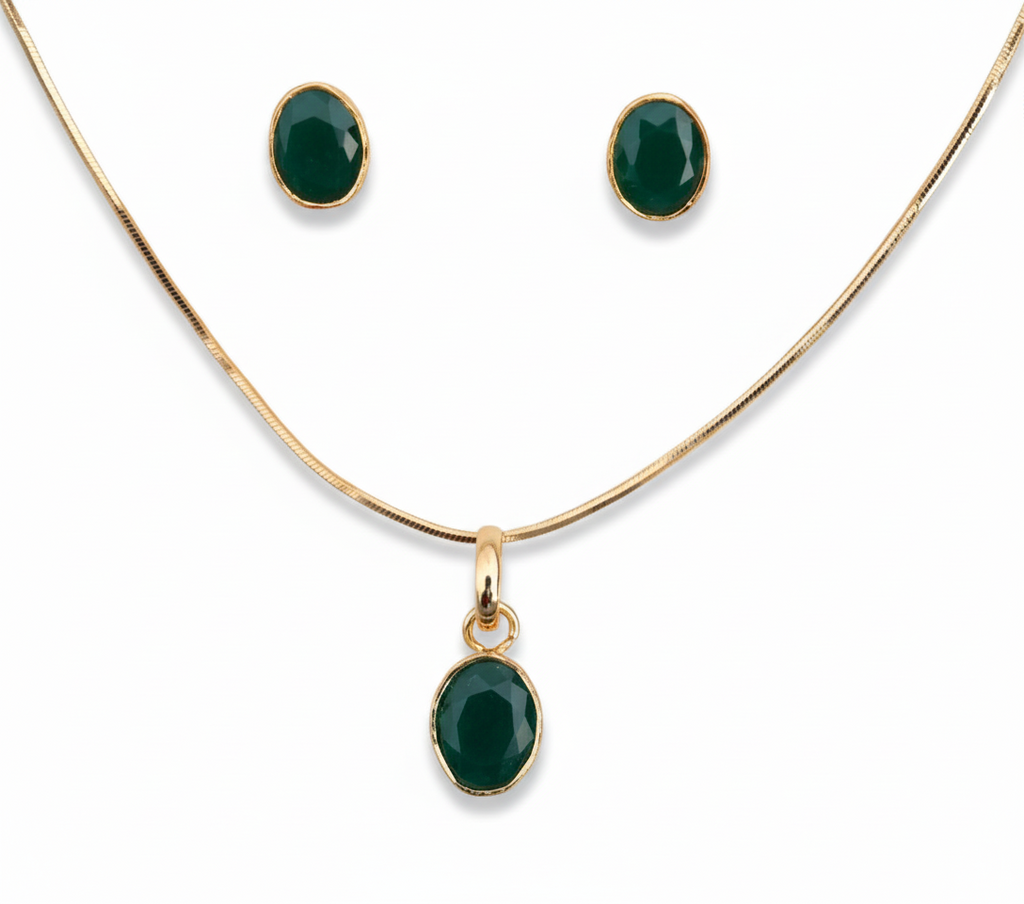 Emerald Grace Pendant Set