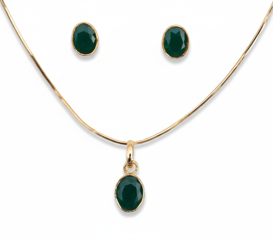 Emerald Grace Pendant Set