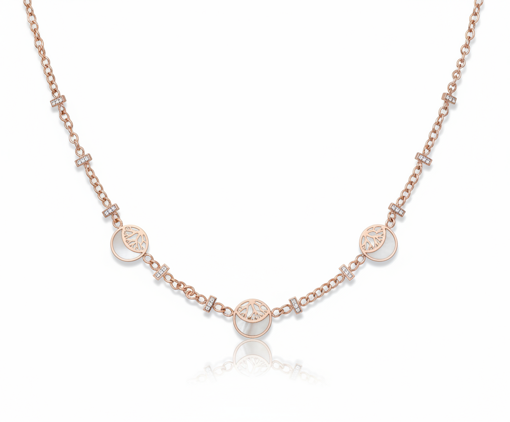 Rose Aura Charm Necklace