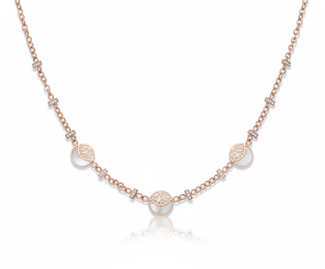 Rose Aura Charm Necklace