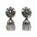 Royal Mirror Meenakari Dome Jhumka Earrings