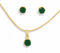 Emerald Aura Pendant Set