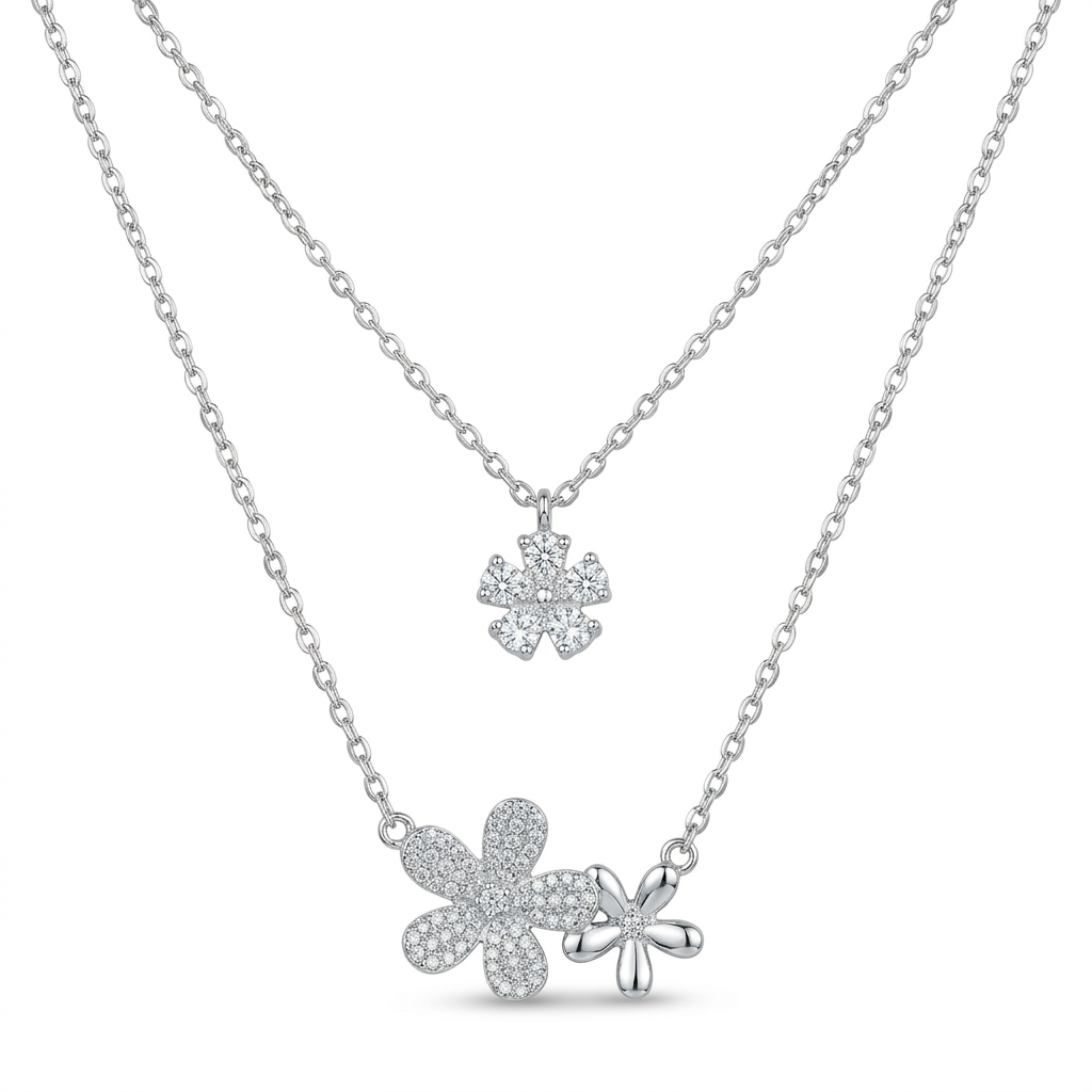 Silver Blossom Trio Pendant
