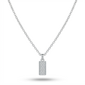 Silver Spark Column Pendant