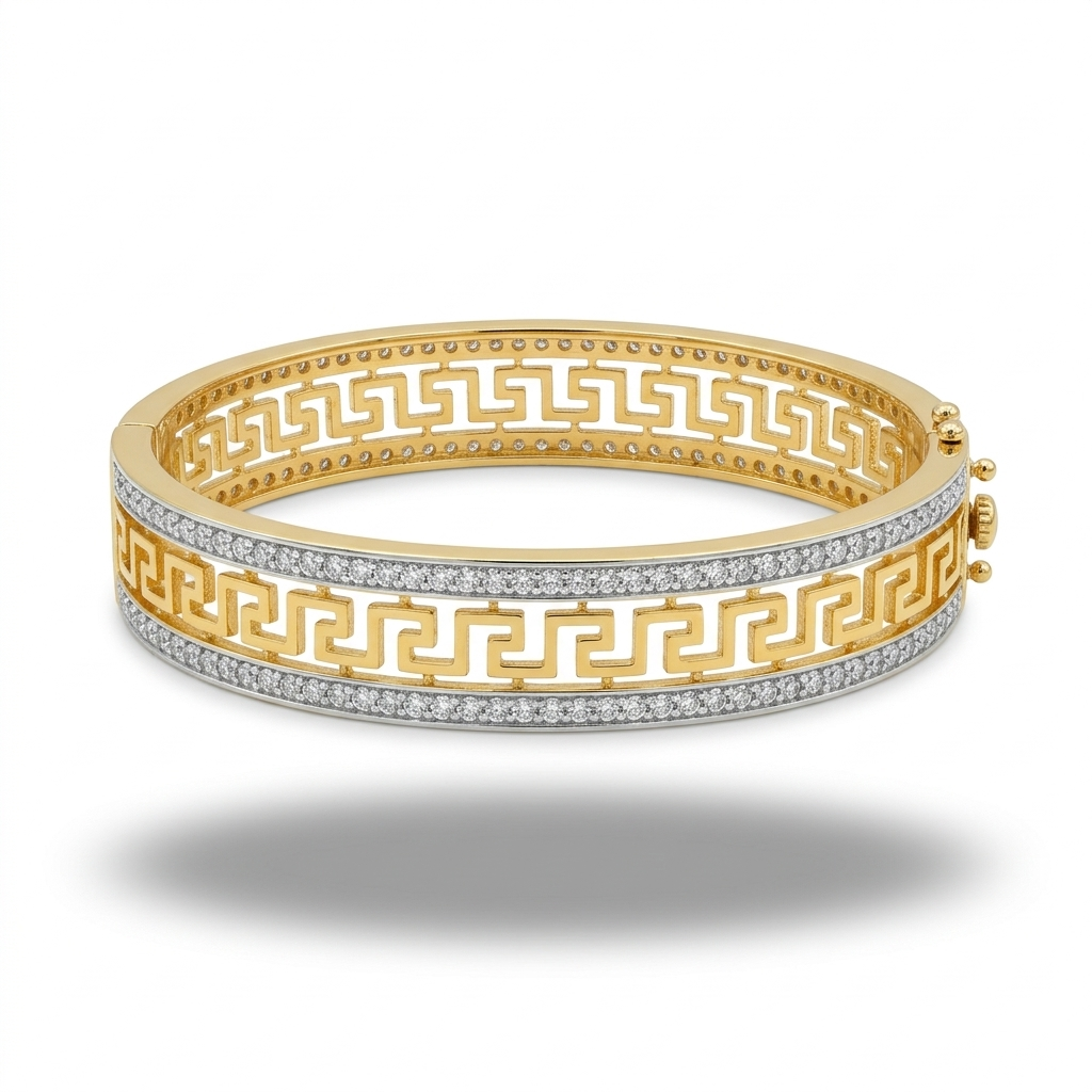 Imperial Greek Key Bangle