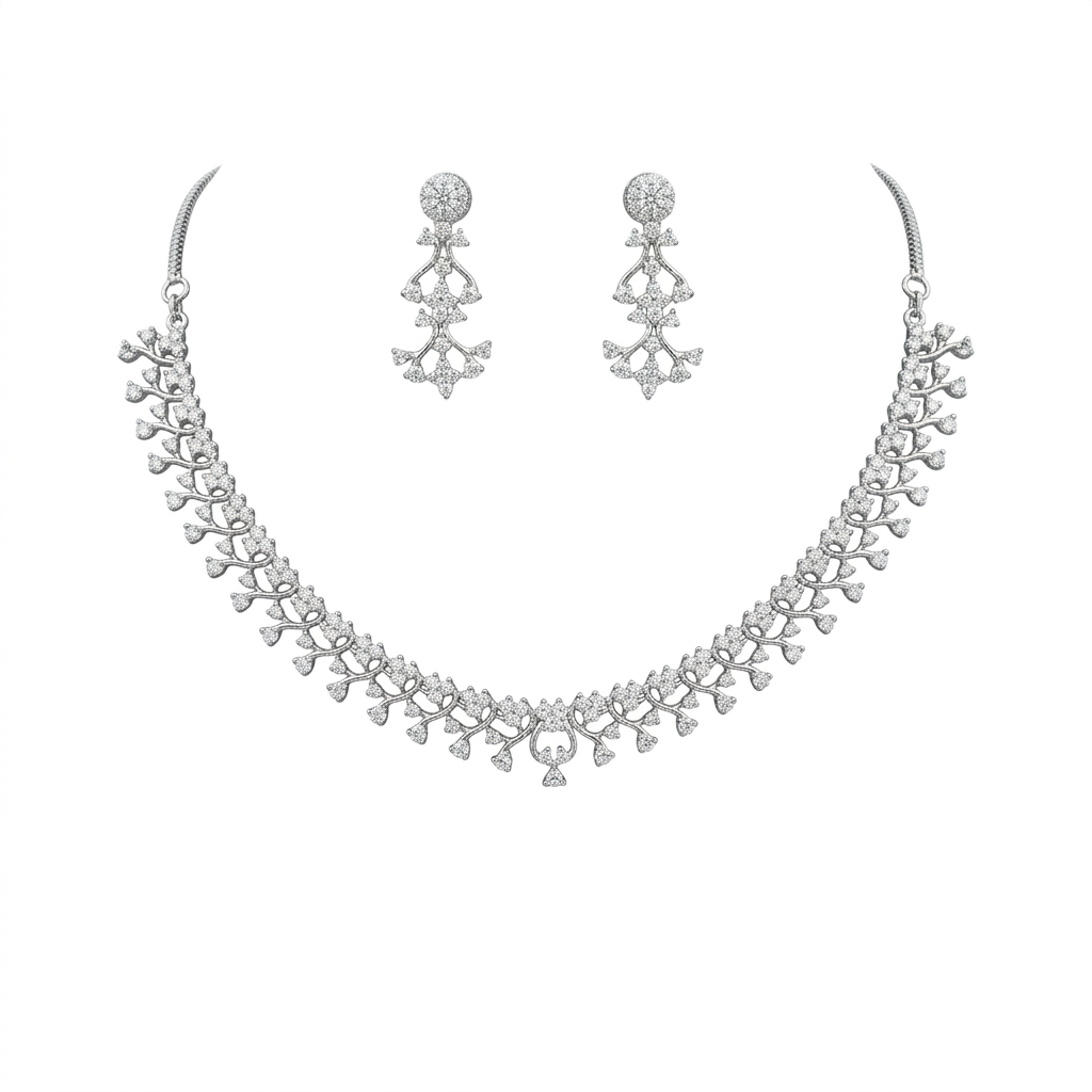 Crystal Vine Grace AD Necklace Set