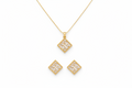 Golden Prism Pendant Necklace