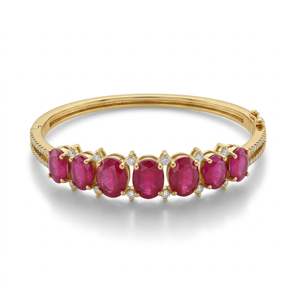 Ruby Royale Line Bracelet