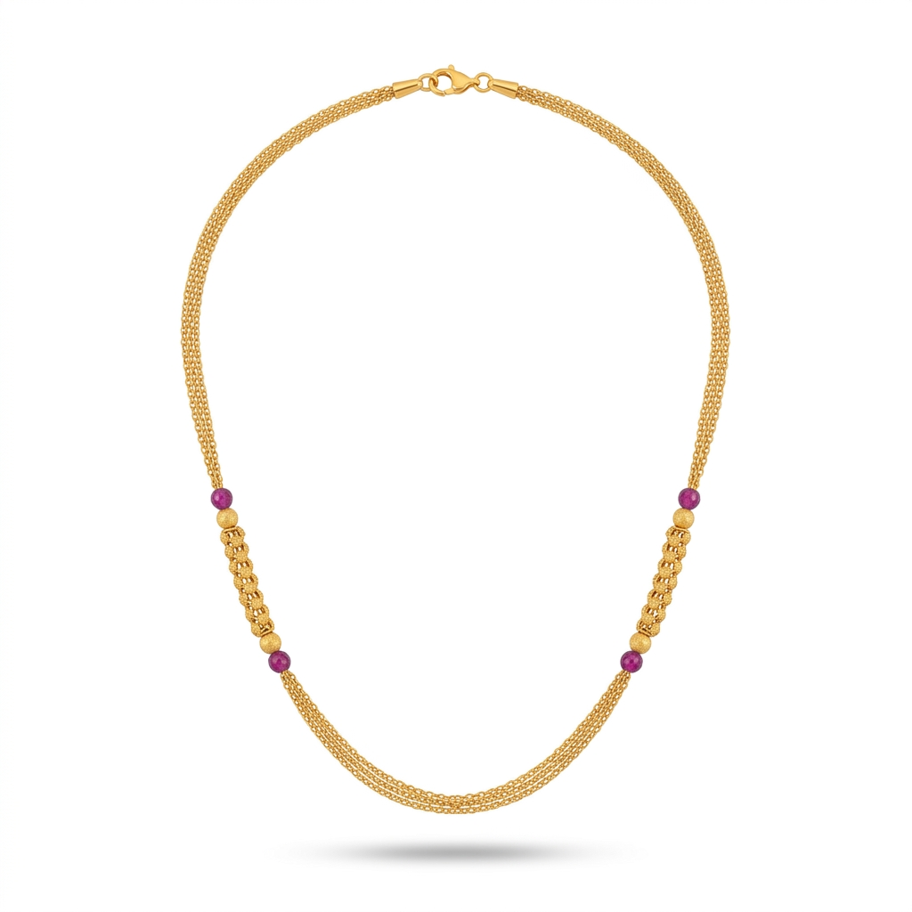 Heritage Grace Beaded Gold Necklace
