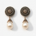 Regal Pearl Halo Earrings