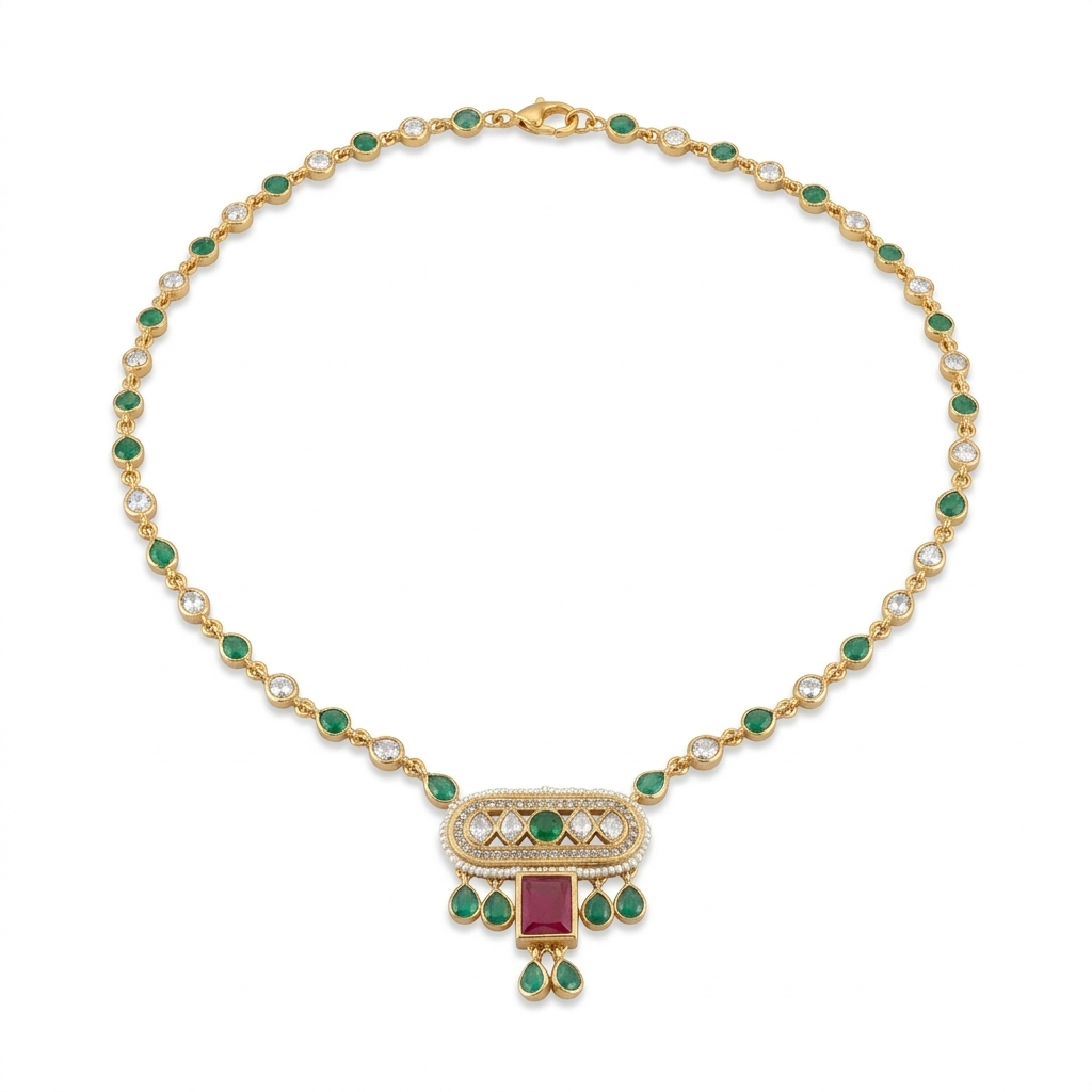 Emerald Ruby Heirloom Necklace