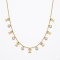 Golden Initial Sparkle Necklace