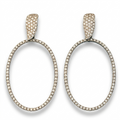 Celeste Oval Diamond Drop Earrings