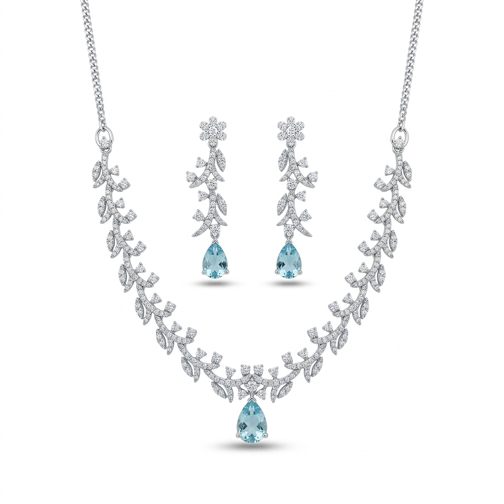 Emerald Dewdrop Vine Necklace