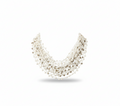 Ivory Cascade Multi-Layer Beaded Statement Necklace
