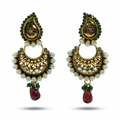 Royal Meenakshi Kundan Pearl Chandbali Earrings
